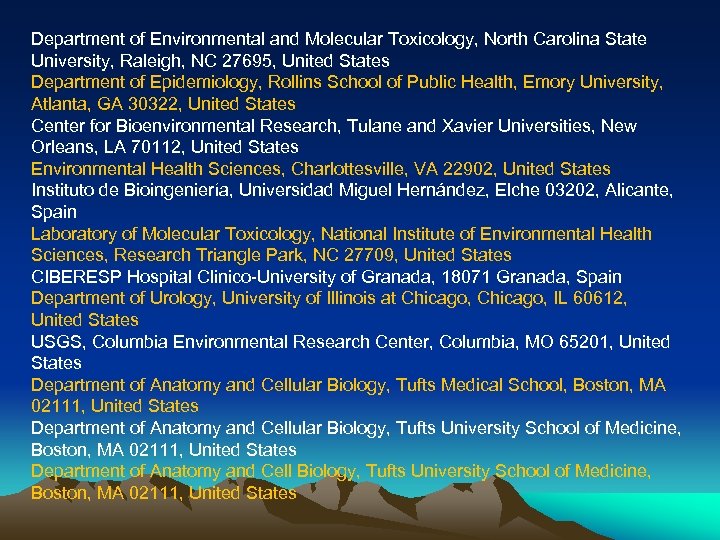 Department of Environmental and Molecular Toxicology, North Carolina State University, Raleigh, NC 27695, United