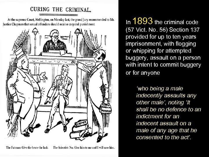 1893 In the criminal code (57 Vict. No. 56) Section 137 provided for up