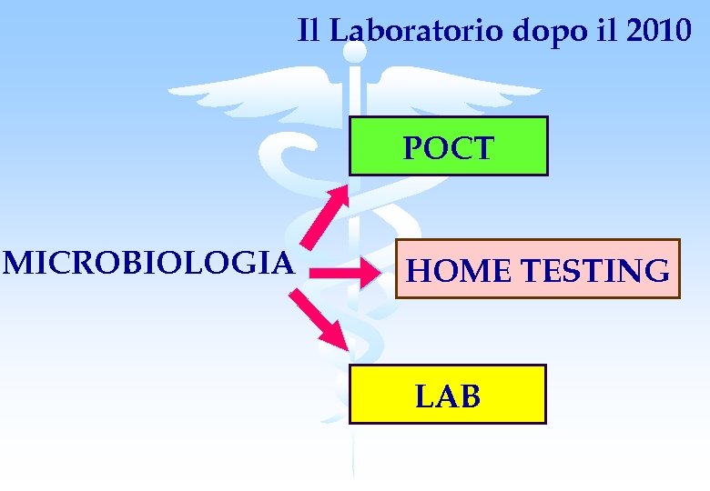 Il Laboratorio dopo il 2010 POCT MICROBIOLOGIA HOME TESTING LAB 