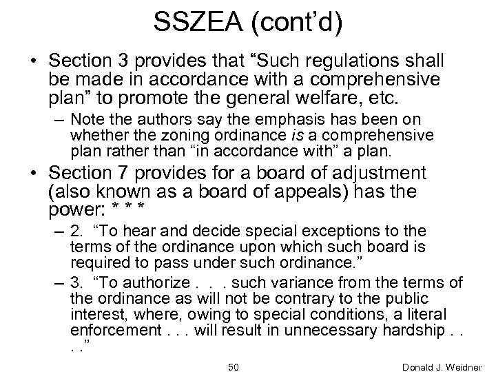 SSZEA (cont’d) • Section 3 provides that “Such regulations shall be made in accordance