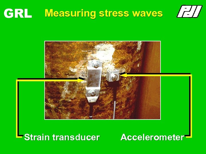 GRL Measuring stress waves Strain transducer Accelerometer 