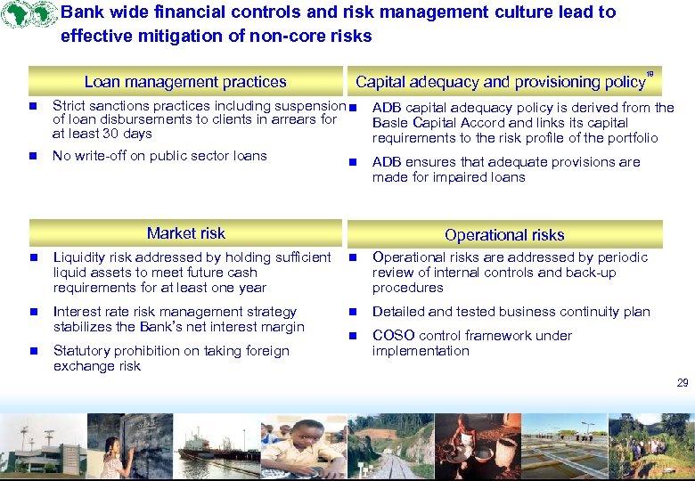 Bank wide financial controls and risk management culture lead to effective mitigation of non-core