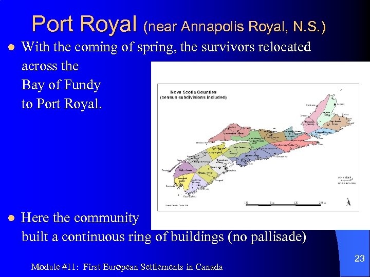 Port Royal (near Annapolis Royal, N. S. ) l With the coming of spring,