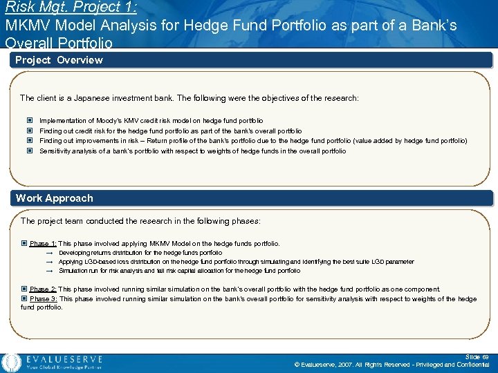 Risk Mgt. Project 1: MKMV Model Analysis for Hedge Fund Portfolio as part of