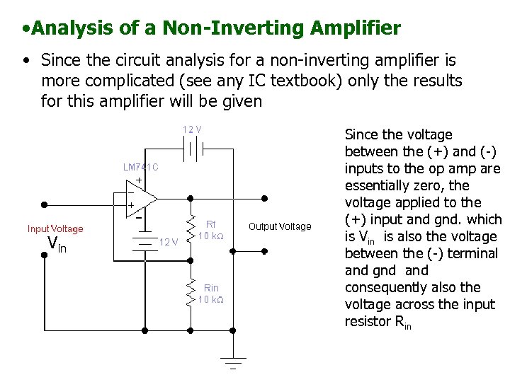 lm741 non investing amplifier circuit