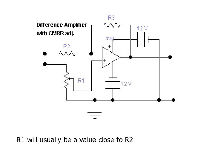 R 1 will usually be a value close to R 2 