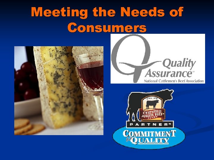 Meeting the Needs of Consumers 