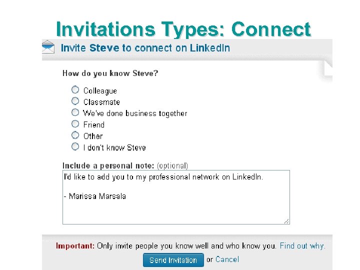 Invitations Types: Connect 