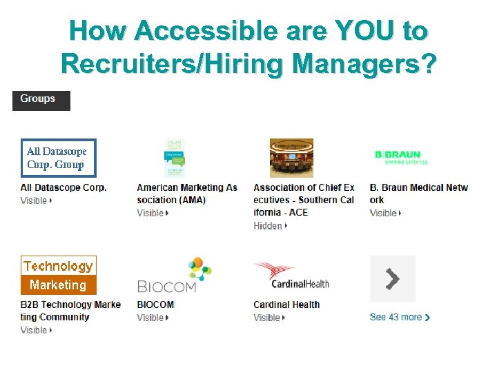 How Accessible are YOU to Recruiters/Hiring Managers? 