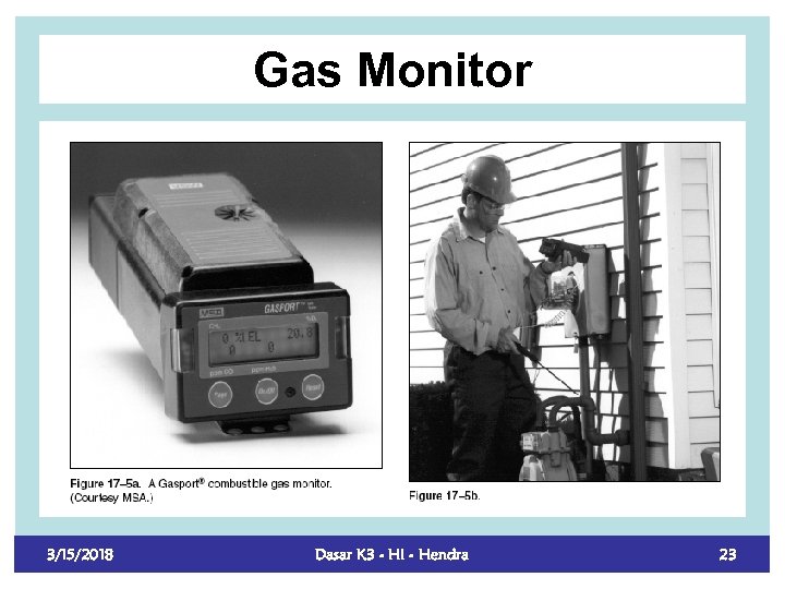 Gas Monitor 3/15/2018 Dasar K 3 - HI - Hendra 23 