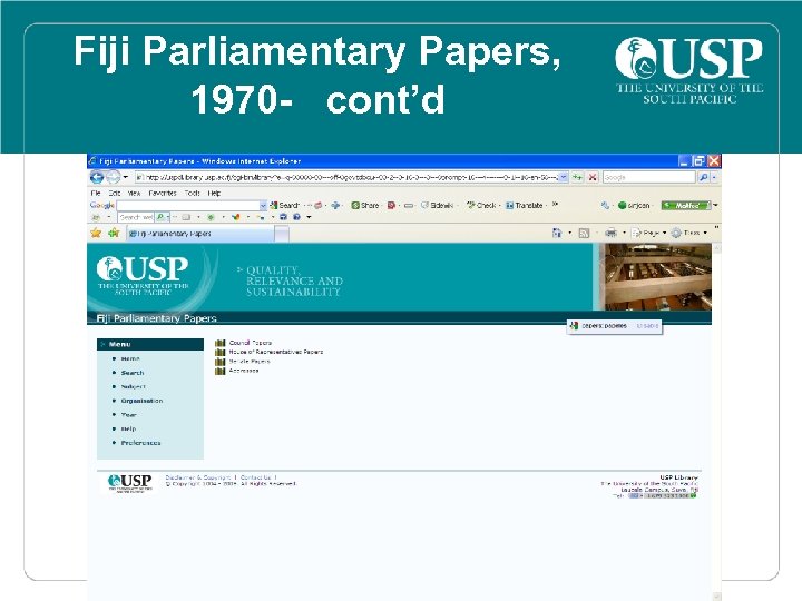 Fiji Parliamentary Papers, 1970 - cont’d 