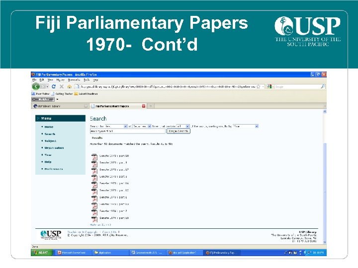 Fiji Parliamentary Papers 1970 - Cont’d 
