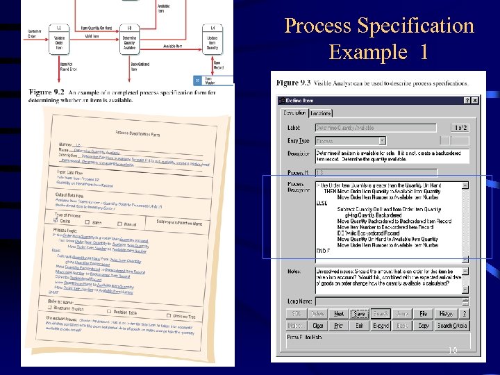 Process Specification Example 1 10 