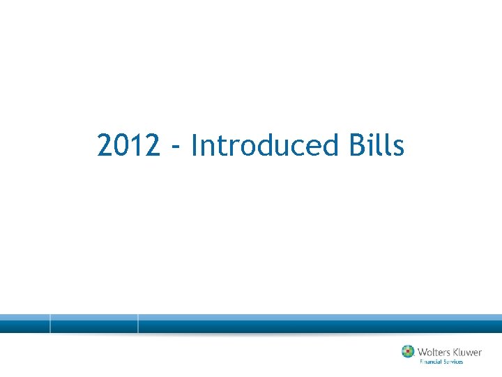 2012 - Introduced Bills 