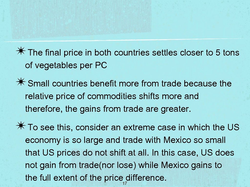 ✴The final price in both countries settles closer to 5 tons of vegetables per