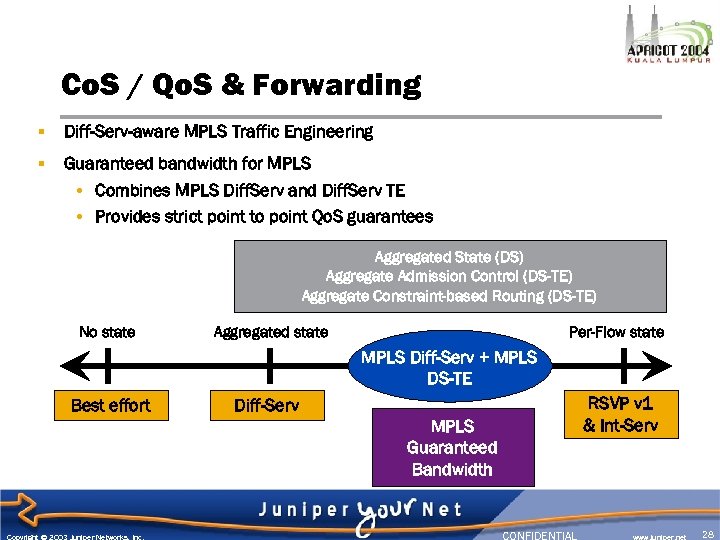 Co. S / Qo. S & Forwarding § Diff-Serv-aware MPLS Traffic Engineering § Guaranteed