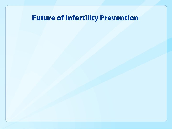 Future of Infertility Prevention 