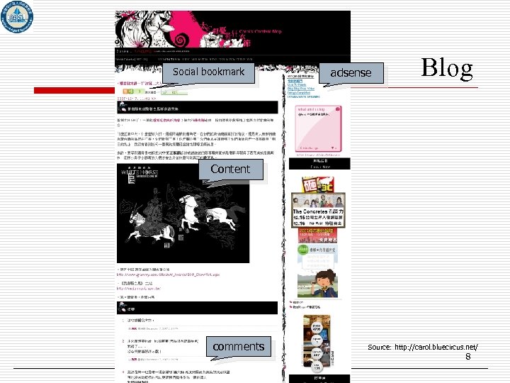 Social bookmark adsense Blog Content comments Source: http: //carol. bluecircus. net/ 8 