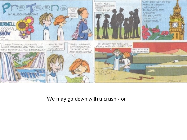 We may go down with a crash - or 