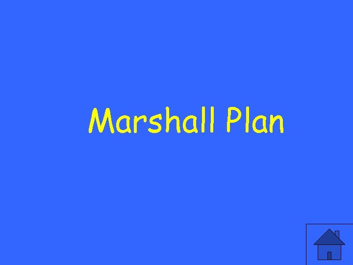 Marshall Plan 