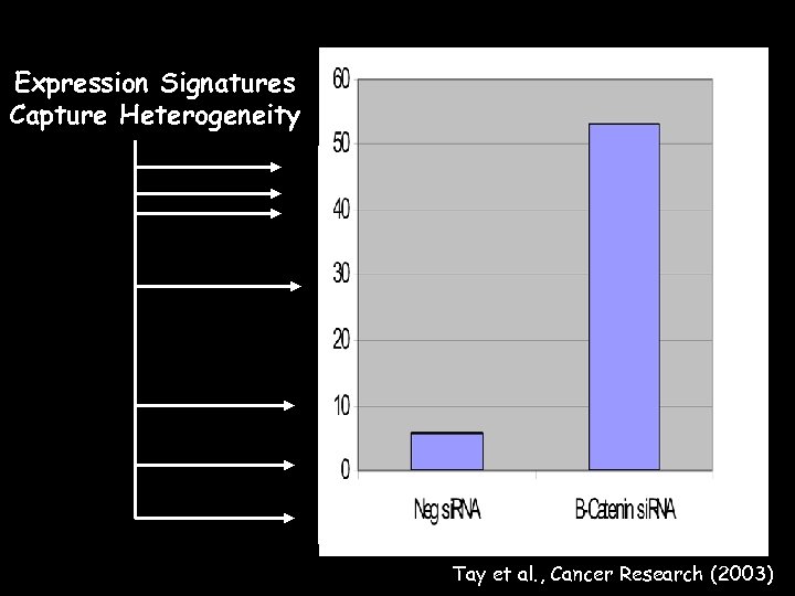 Expression Signatures Capture Heterogeneity Tay et al. , Cancer Research (2003) 