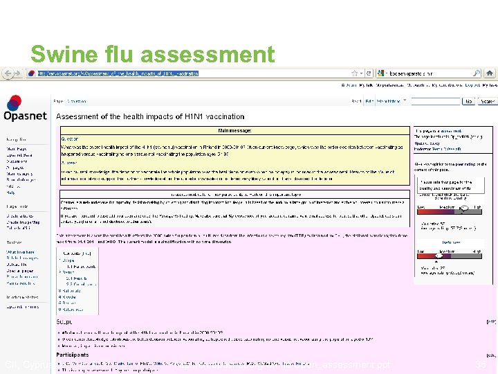 Swine flu assessment CII, Cyprus, 26 Oct 2011 http: //en. opasnet. org/w/File: Open_assessment. ppt