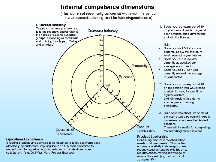 Internal competence dimensions (This tool is not specifically concerned with e-commerce, but it is