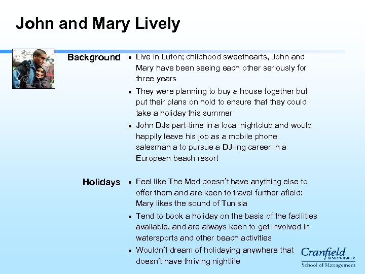 John and Mary Lively Background l l l Holidays l l l Live in