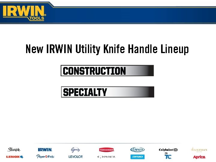 New IRWIN Utility Knife Handle Lineup 28 