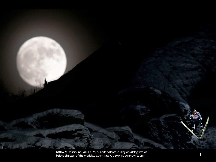 NORWAY, Vikersund, Jan. 25, 2013: Anders Bardal during a training session before the start