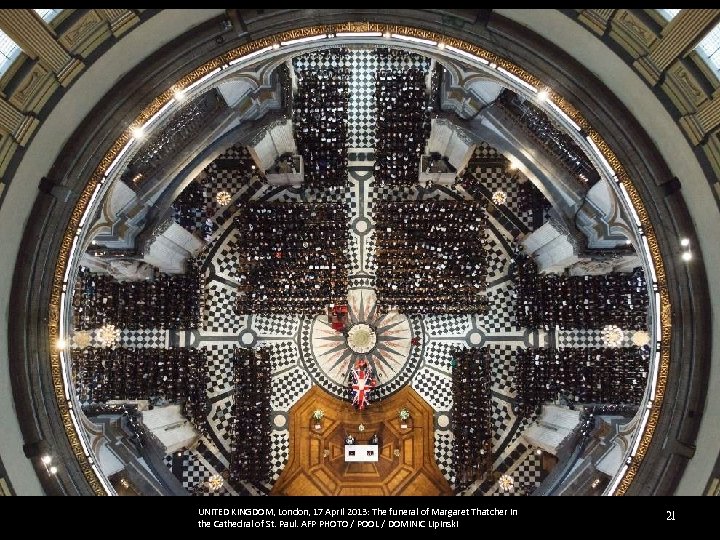 UNITED KINGDOM, London, 17 April 2013: The funeral of Margaret Thatcher in the Cathedral
