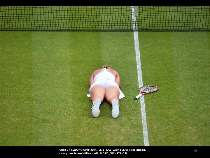 UNITED KINGDOM, Wimbledon, July 1, 2013: Sabine Lisicki celebrates his victory over Serena Williams.