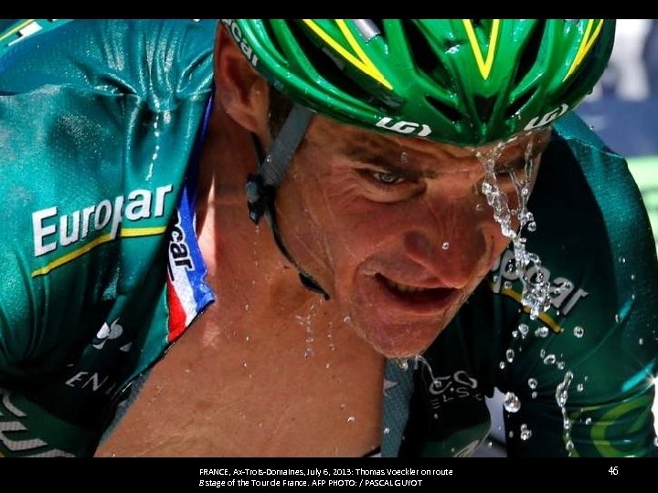 FRANCE, Ax-Trois-Domaines, July 6, 2013: Thomas Voeckler on route 8 stage of the Tour