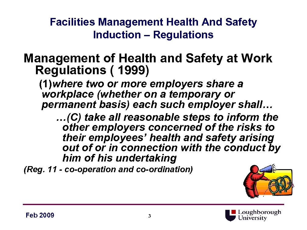 Facilities Management Health And Safety Induction – Regulations Management of Health and Safety at