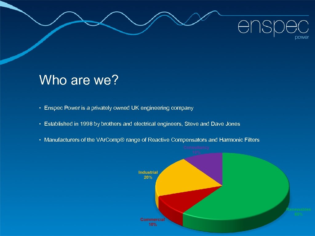 Who are we? • Enspec Power is a privately owned UK engineering company •