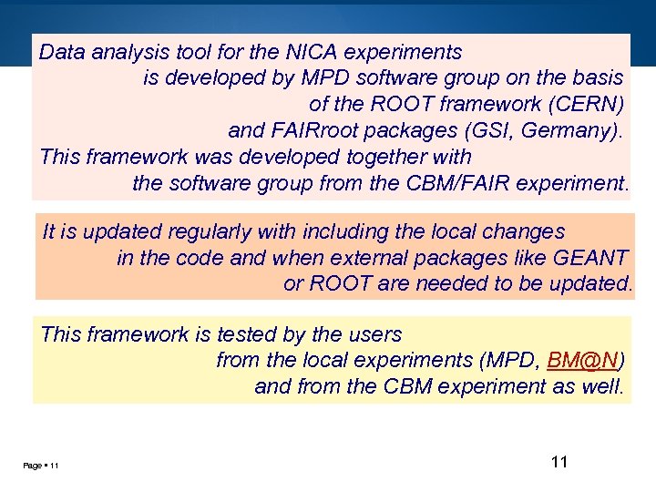 Data analysis tool for the NICA experiments is developed by MPD software group on