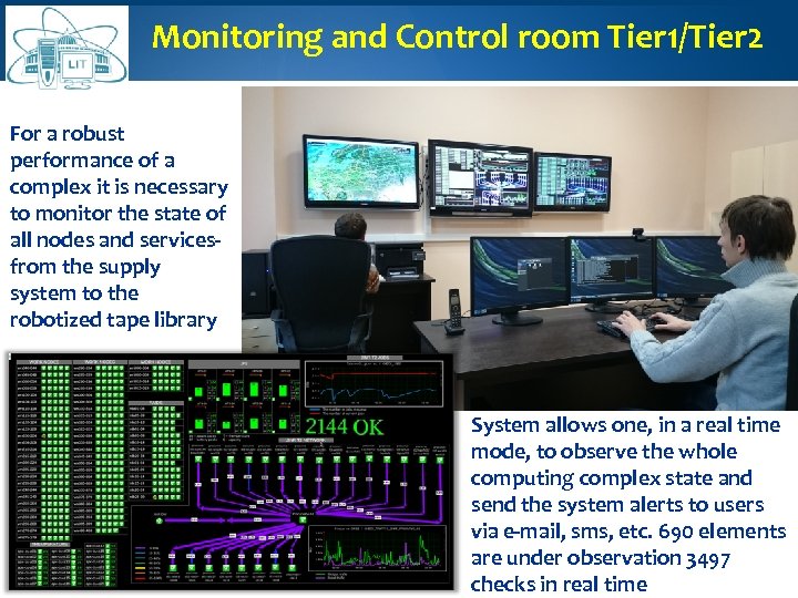 Monitoring and Control room Tier 1/Tier 2 For a robust performance of a complex