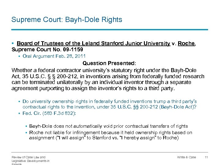 Supreme Court: Bayh-Dole Rights § Board of Trustees of the Leland Stanford Junior University