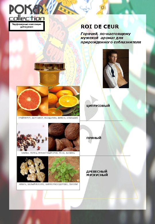 Парфюмерные композиции для мужчин ROI DE CEUR Горячий, по-настоящему мужской аромат для прирожденного соблазнителя