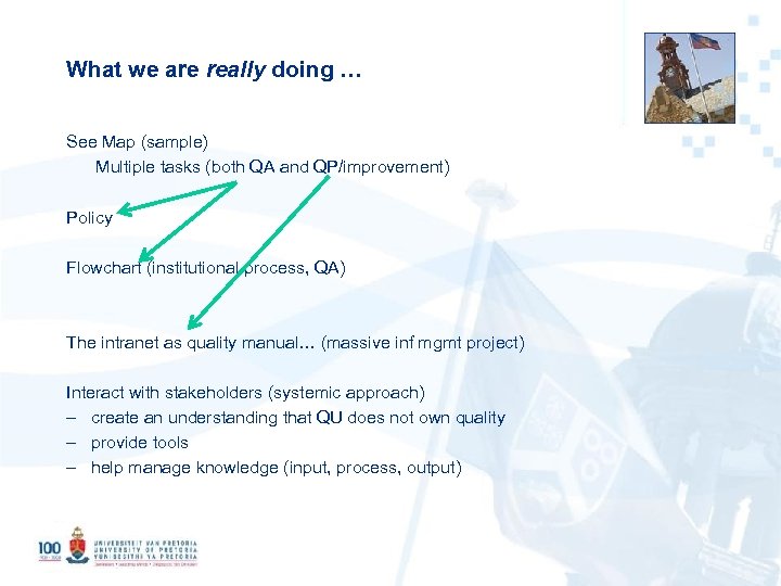 What we are really doing … See Map (sample) Multiple tasks (both QA and