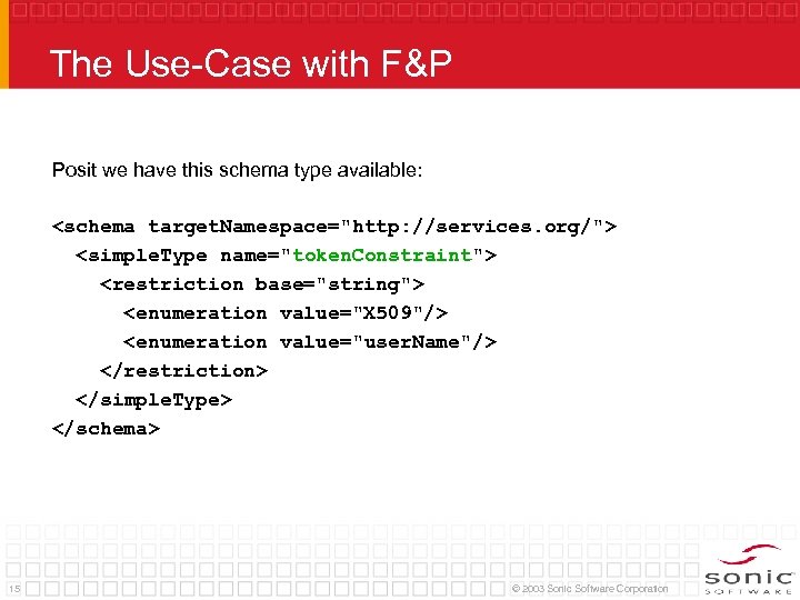 The Use-Case with F&P Posit we have this schema type available: <schema target. Namespace=