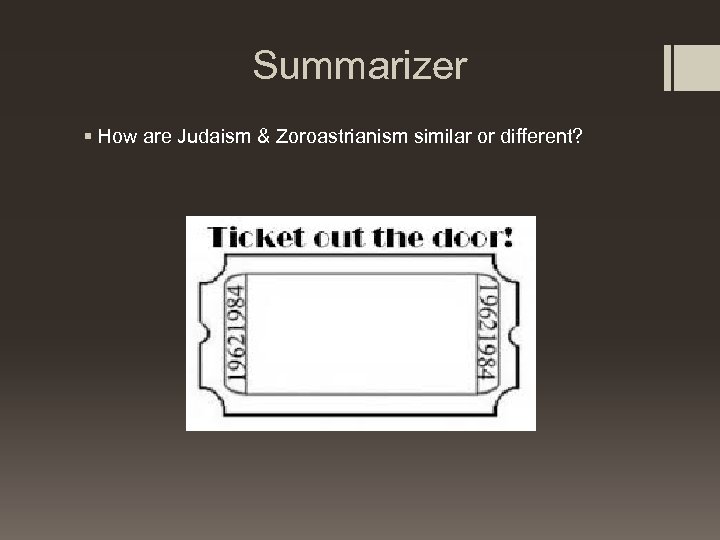Summarizer § How are Judaism & Zoroastrianism similar or different? 