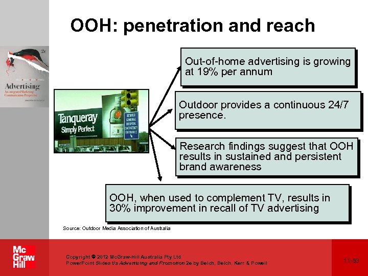 OOH: penetration and reach Out-of-home advertising is growing at 19% per annum Outdoor provides