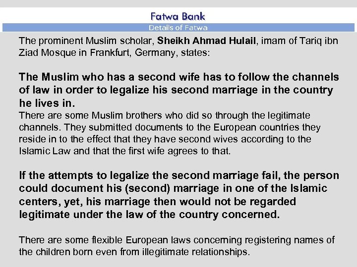 The prominent Muslim scholar, Sheikh Ahmad Hulail, imam of Tariq ibn Ziad Mosque in