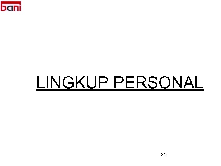 LINGKUP PERSONAL 23 