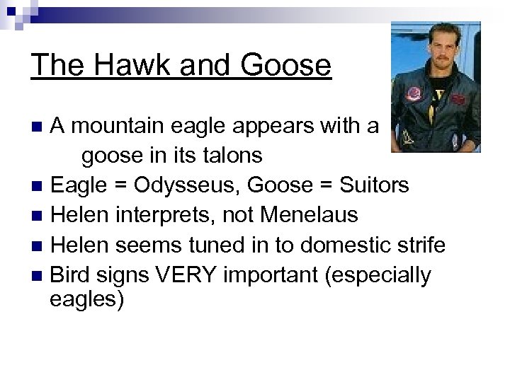 The Hawk and Goose A mountain eagle appears with a goose in its talons