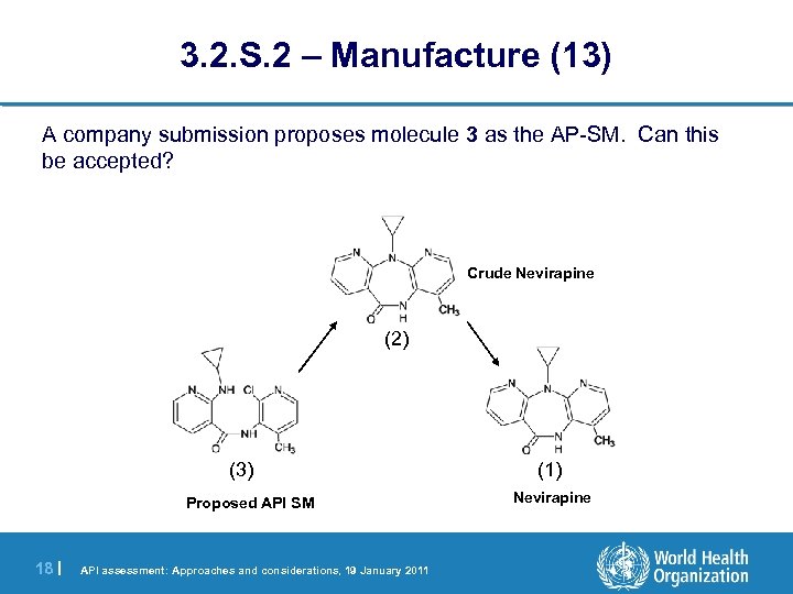 3. 2. S. 2 – Manufacture (13) A company submission proposes molecule 3 as