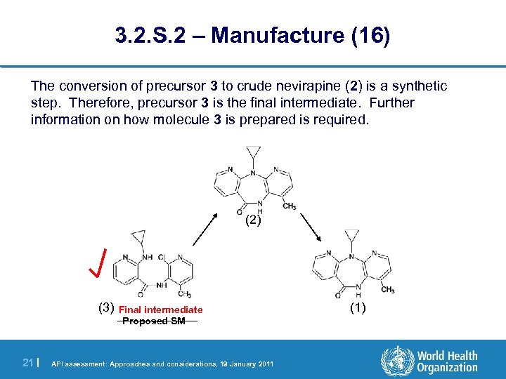 3. 2. S. 2 – Manufacture (16) The conversion of precursor 3 to crude