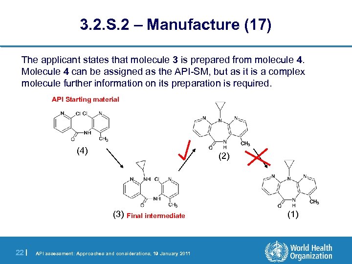 3. 2. S. 2 – Manufacture (17) The applicant states that molecule 3 is