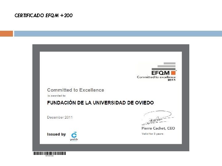 CERTIFICADO EFQM +200 